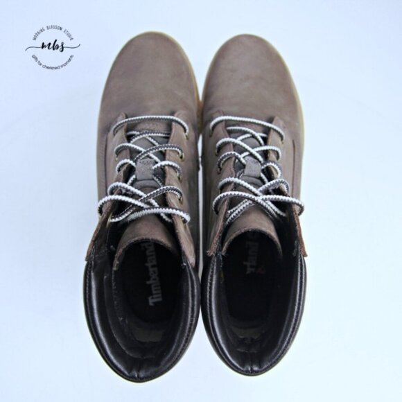 EUC Timberland Earthkeepers Amston Wedge Ankle Boots Gray Black Women 7 - Picture 11 of 13